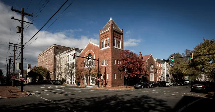 An aerial view of Riverside in California