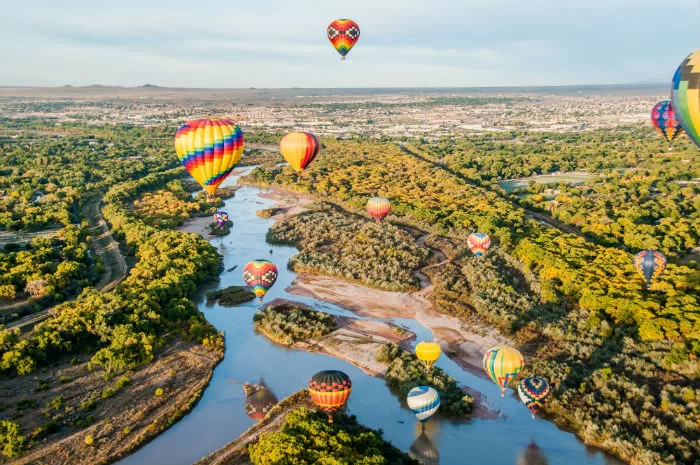 An aerial view of Riverside in California