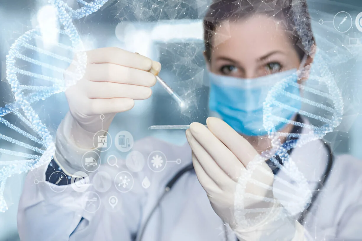 Scientist holding petri dish and pipette, showcasing regenerative research
