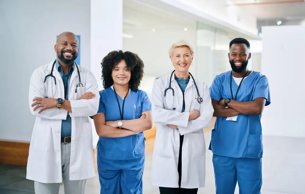 Confident medical team in clinic—representing R3 Stem Cell’s global expertise and trusted care in Mesquite